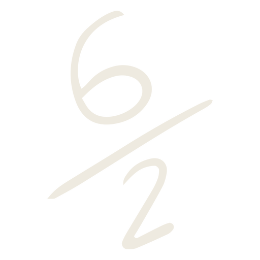 6 divided 2 doodle PNG Design