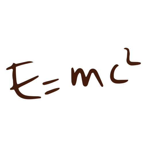 E = doodle de ecuaci?n mc2 Diseño PNG
