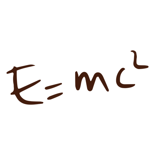 E=mc2 equation doodle PNG Design