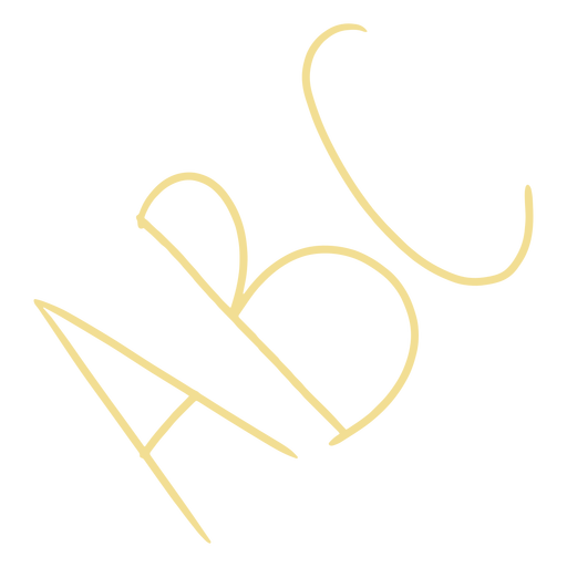 Doodle de letras ABC Diseño PNG