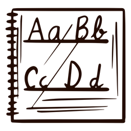 Alphabet notebook hand drawn PNG Design