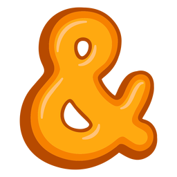 Pontuação "e" comercial brilhante Desenho PNG
