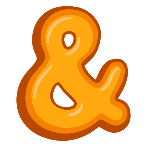 Ampersand punctuation glossy