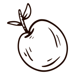 Dibujado a mano fruta de manzana Transparent PNG