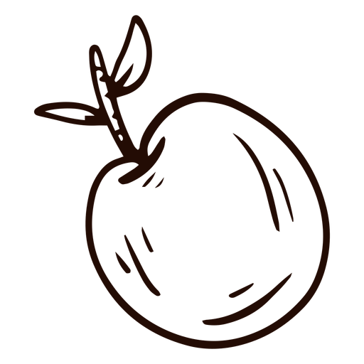 Apfelfrucht Hand gezeichnet PNG-Design