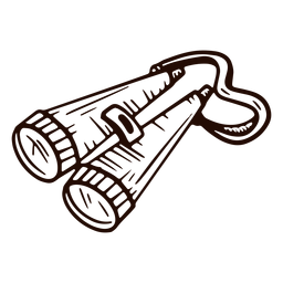 Fernglas Hand gezeichnet PNG-Design