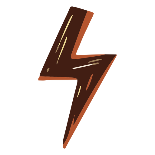 Brown lightning illustration PNG Design