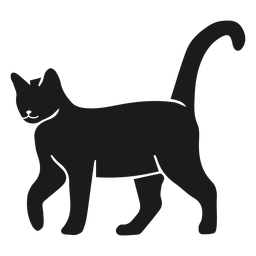 Calma gato andando silhueta Desenho PNG