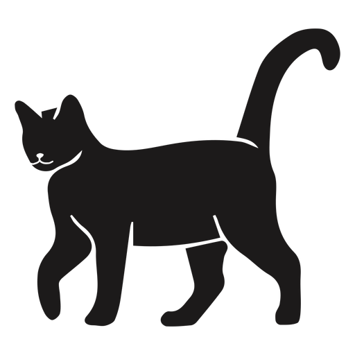 Ruhige Katze die Silhouette geht PNG-Design