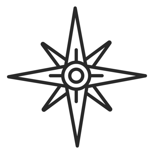 Strichsymbol für Kardinalpunkte PNG-Design