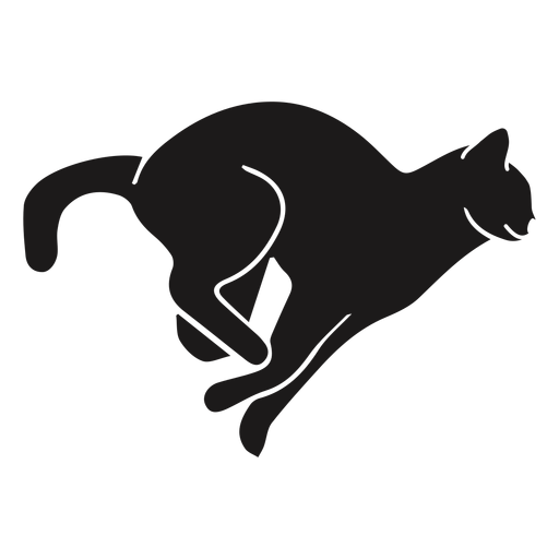 Cat jumping animal silhouette PNG Design