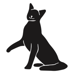 Cat leg up animal silhouette PNG Design