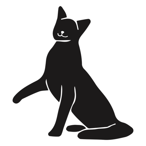 Pierna de gato silueta animal Diseño PNG