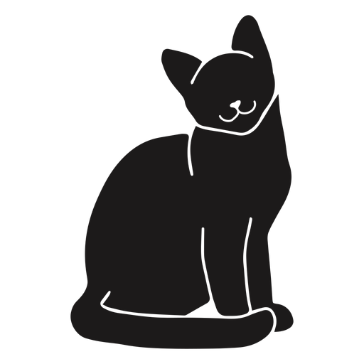 Download Katze sitzen Silhouette Katze - Transparenter PNG und SVG-Vektor