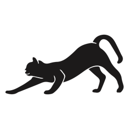 Gato perseguindo silhueta animal Desenho PNG