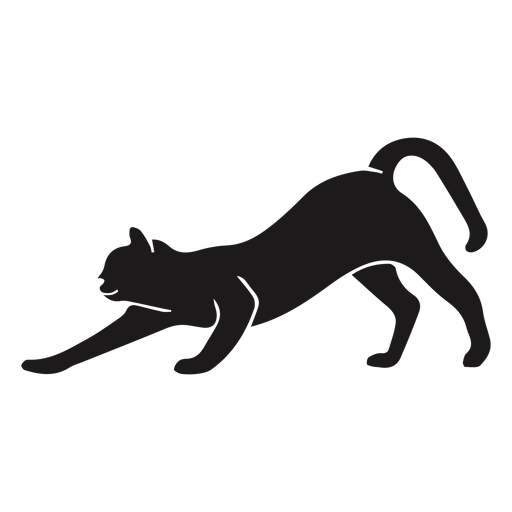 Cat stalking animal silhouette PNG Design