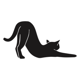 Cat stretching animal silhouette PNG Design Transparent PNG