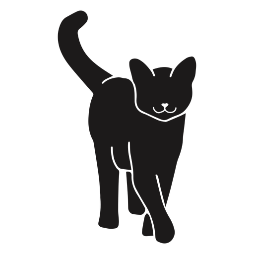 Cat walking animal silhouette PNG Design