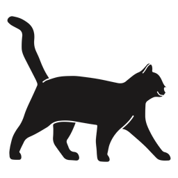 Gato caminando silueta gato Transparent PNG