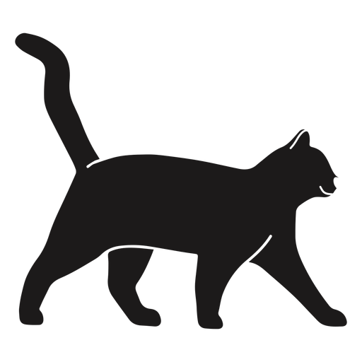 Gato andando silhueta gato Desenho PNG