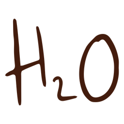 Doodle de agua compuesto químico Diseño PNG