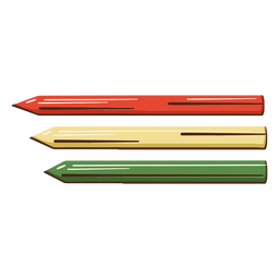 Ilustración de lápices de colores Diseño PNG