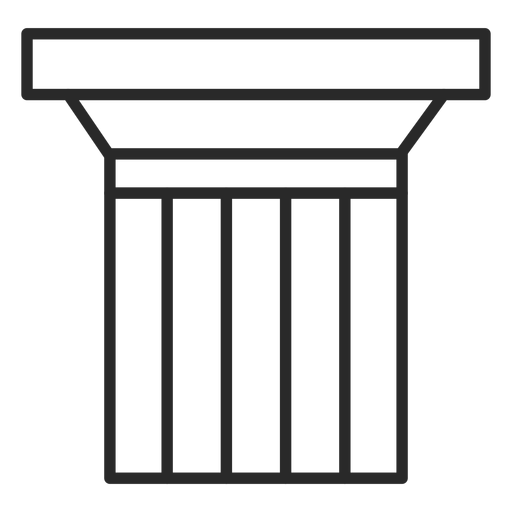 Icono de trazo de columna Diseño PNG