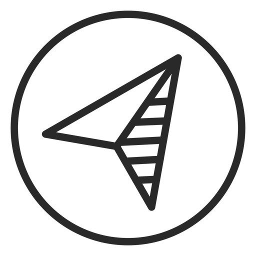 Icono de trazo de flecha de brújula Diseño PNG