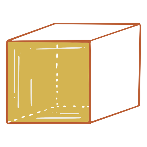Cube shape illustration PNG Design