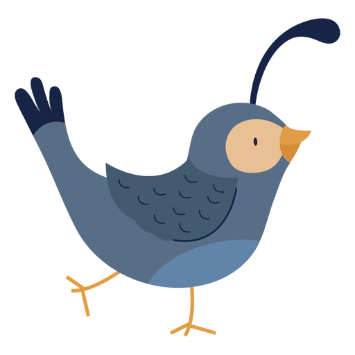 Animal plano do lado do pássaro fofo Desenho PNG