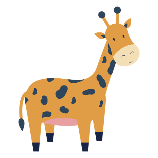 Download Cute giraffe animal flat - Transparent PNG & SVG vector file