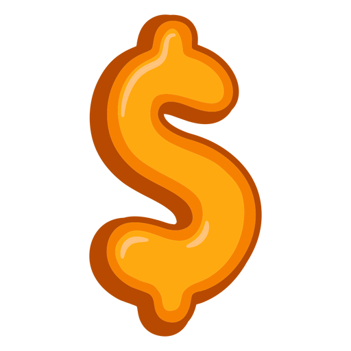 Dollarzeichen Symbol glänzend PNG-Design