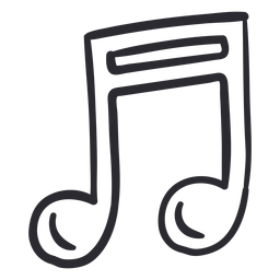 Eighth note stroke PNG Design