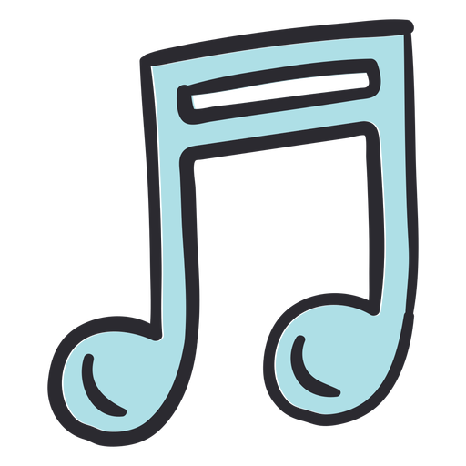 Eighth note stroke color PNG Design