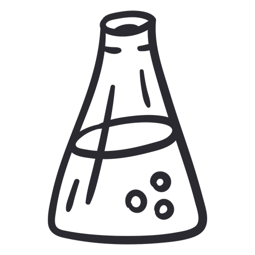 Erlenmeyer flask experiment stroke PNG Design