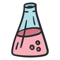 Cor do traço experimental do frasco Erlenmeyer Desenho PNG