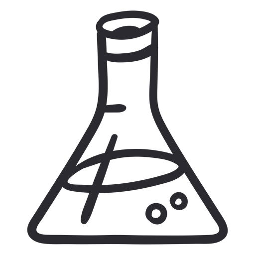 Erlenmeyer flask stroke PNG Design