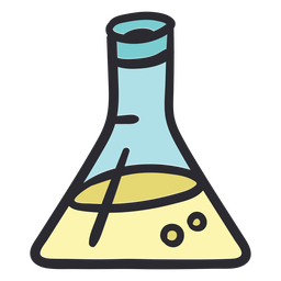 Erlenmeyer flask stroke color PNG Design