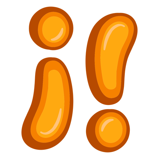 Exclamation points punctuation glossy PNG Design