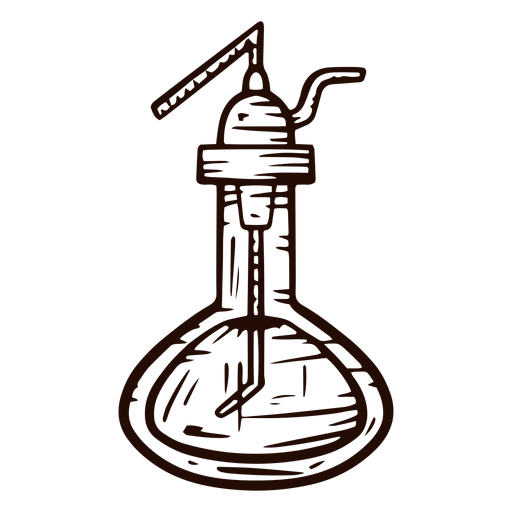 Filter flask experiment hand drawn PNG Design