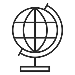 Globus-Strich-Symbol PNG-Design