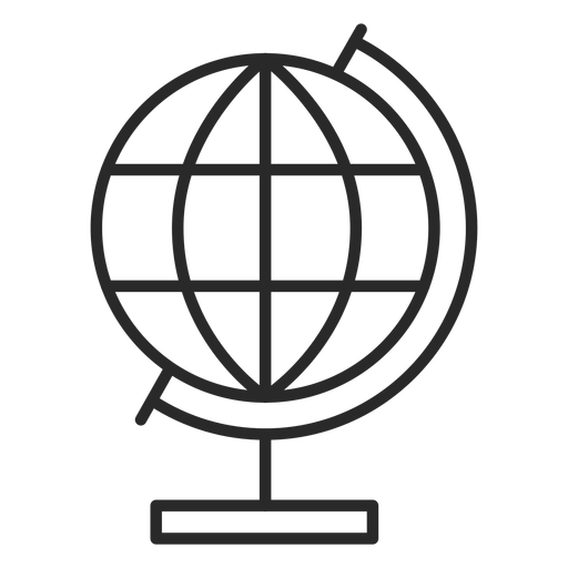 Globus-Strich-Symbol PNG-Design