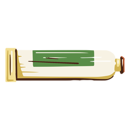 Green paint tube illustration PNG Design