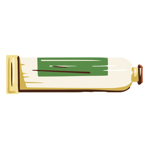 Ilustração de tubo de tinta verde Desenho PNG
