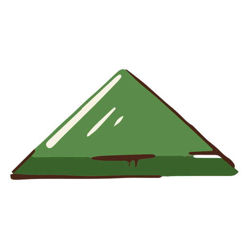Ilustración de forma de triángulo verde Diseño PNG