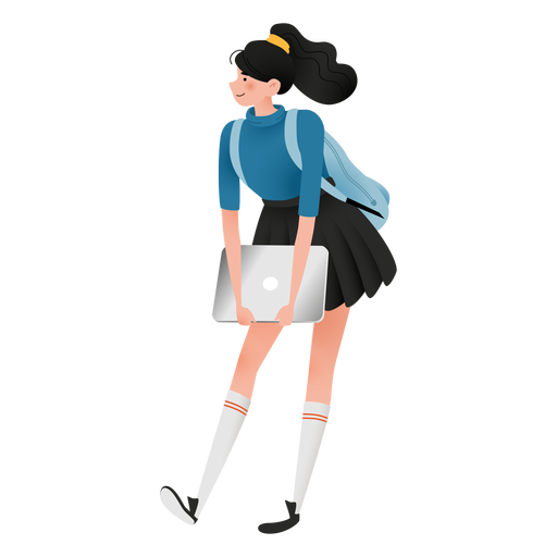 Download Happy student girl character - Transparent PNG & SVG ...