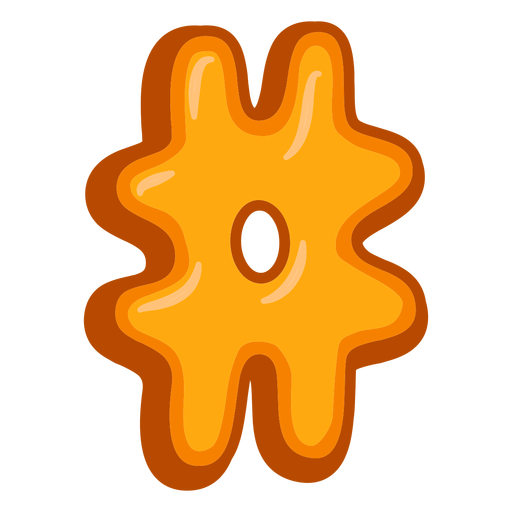 Hashtag-Symbol glänzend PNG-Design