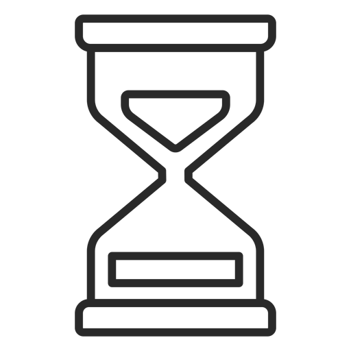 Icono de trazo de reloj de arena reloj de arena Diseño PNG