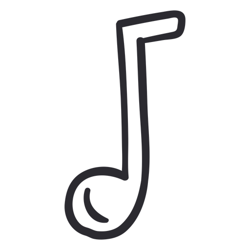 Isolated quaver stroke PNG Design