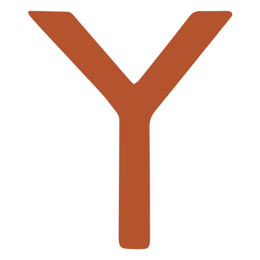 Letter y flat PNG Design